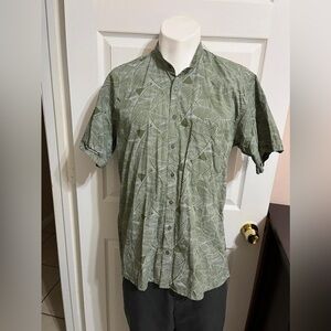 (22) PRINT By Camiseria Europea Green Patterned Men's Shirt